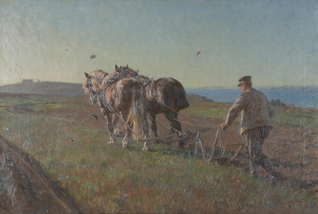 Michael Therkildsen - En pløjescene - 1910